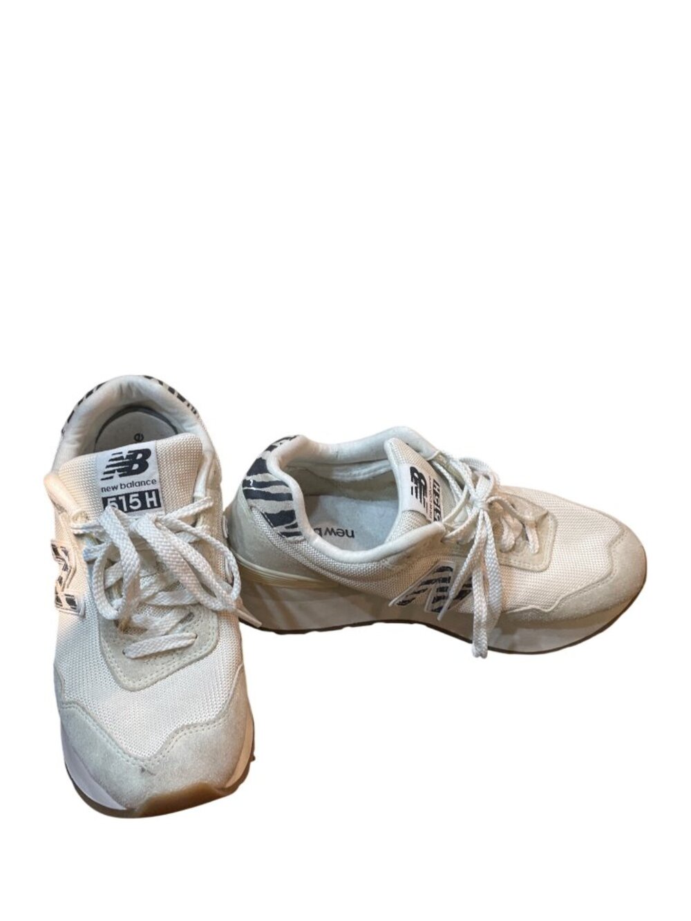 New Balance 515 H WL515HDD wms white gray suede walking running sneakers sz 9.5W